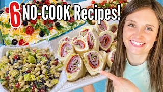 6 Quick amp Easy NOCOOK Meals  The BEST TASTY ThrowTogether Lunch amp Dinner Recipes  Julia Pacheco [upl. by Yrekaz]