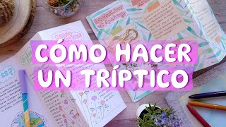 CÓMO HACER UN TRÍPTICO A MANO 💡CONSEJOS Y DECORACIÓN PARA DISEÑAR FOLLETOS CREATIVOS [upl. by Hendricks289]