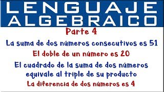 Lenguaje algebraico  Parte 4 [upl. by Volin]