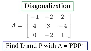 Diagonalize 3x3 matrix [upl. by Verras655]