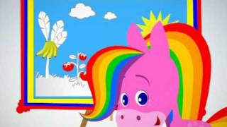 Farm  Coloring and Music  Rainbow Horse  BabyFirst TV [upl. by Zuleika]