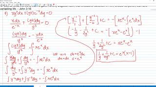 Variable Separable DE Part 3  Differential Equations [upl. by Latreece540]