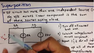 Superposition Circuit Analysis Practice Problem Help Electrical Engineering Fundamentals Review [upl. by Va810]