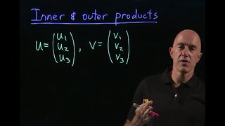 Inner amp outer products  Lecture 5  Matrix Algebra for Engineers [upl. by Ailen693]