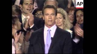 Arnold Schwarzenegger election victory speech [upl. by Edmunda]