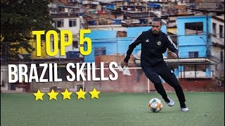 TOP 5 Brazilian Football Skill Moves [upl. by Ahtoelc]