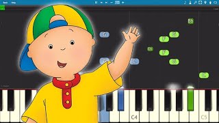 Caillou Theme Song  EASY Piano Tutorial [upl. by Borries]