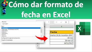 COMO DAR FORMATO DE FECHA EN EXCEL [upl. by Anneis]