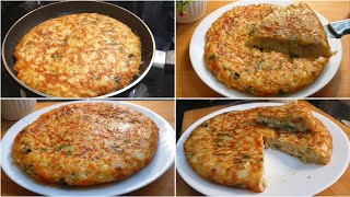 Spanish Omelette Recipe ♥️  Easiest Breakfast Recipe Tortilla De Patata [upl. by Aketahs]