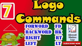 Logo Commands  Class 3 computer Chapter 7  Computer Logo Commands [upl. by Lorak]