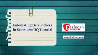 How to Automate Date Picker  Calendar in Selenium HQ Video [upl. by Ennovi]