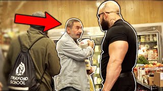 RUSSIAN GANGSTER CUTS PEOPLE IN LINE THEN PAYS FOR THEIR FOOD PART 2 [upl. by Nylareg]