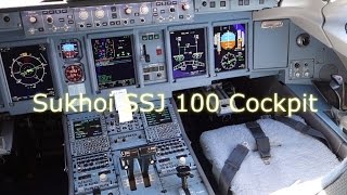 Sukhoi Superjet 100 Cockpit in detail [upl. by Eanwahs]