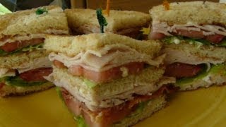 CLASSIC CLUB SANDWICH  How to make a CLUBHOUSE SANDWICH [upl. by Enelloc245]