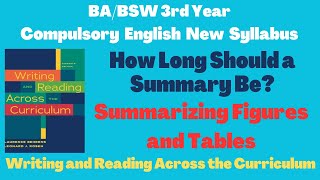 Summary  How Long a Summary Be  BABSW 3rd Year Compulsory English  Unit  1 [upl. by Georgiana]