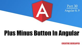 Minus Plus button or product quantity button angular cli  Angular  Angular Tutorial [upl. by Fiorenza761]