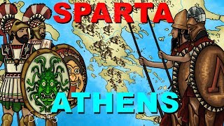 Athens vs Sparta Peloponnesian War explained in 6 minutes [upl. by Eenert]