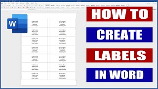 How to make labels in Word  Microsoft Word tutorial [upl. by Nnarefinnej]