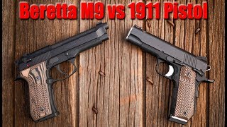 1911 vs Beretta M9 [upl. by Ennirak]