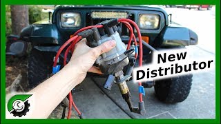 Jeep Wrangler Distributor Replacement [upl. by Sewellyn]