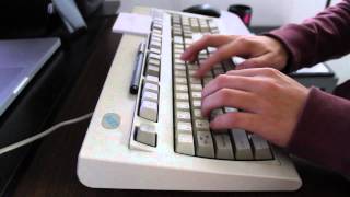 IBM Model M keyboard typing sound [upl. by Hairim]