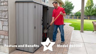 Lifetime Vertical Storage Shed  Model 60300  Features and Benefits Video [upl. by Ode]