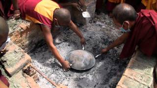 Khen Rinpoche cremation day and discovering relics [upl. by Yelknirb]