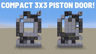 How To Make A Compact 3x3 Piston Door Minecraft Java 120 [upl. by Suciram]