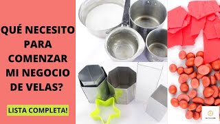 MATERIALES Para Hacer VELAS CASERAS 🗒 Lista COMPLETA [upl. by Jemmie]