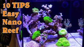 Top 10 TIPS for an EASY amp Successful Nano Reef Tank [upl. by Berton]