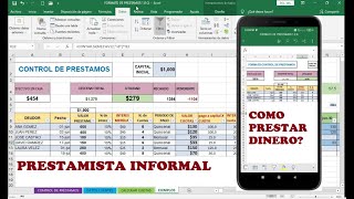 Como Prestar Dinero y ganar Intereses Prestamista Informal Control de Prestamos [upl. by Osbert228]