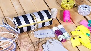 Tutorial Runde Geschenke einpacken [upl. by Vacla]