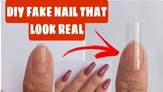 How to Make Fake Nails that Look Real with Plastic 2021  DIY Strong Fake Nails At Home  Fake Nail [upl. by Briggs]