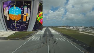 Sukhoi SuperJet 100 PFD operation Landing in Miami [upl. by Navonod]