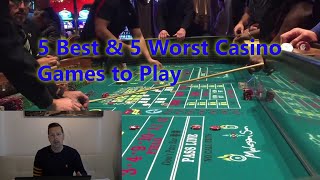 5 best amp 5 worst casino games to play [upl. by Vtarj223]