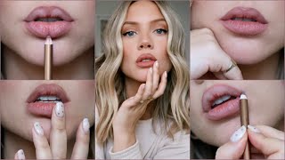 My FAVOURITE Everyday Lip Liners  Try On  Elanna Pecherle 2020 [upl. by Oettam]