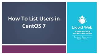 How To List Users in CentOS 7 [upl. by Tena]