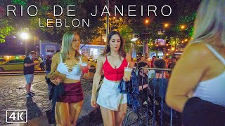 🇧🇷 Leblon Nightlife  Rio de Janeiro Brazil  4K UHD [upl. by Kramnhoj]