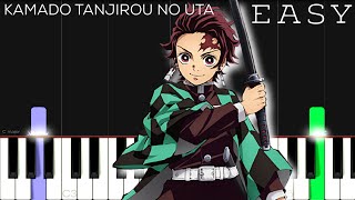 Demon Slayer  Kimetsu no Yaiba Ep19 ED  “Kamado Tanjiro no Uta”  EASY Piano Tutorial [upl. by Jurkoic]