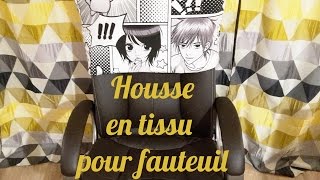 DIY Housse en tissu pour décorer un fauteuil en cuir [upl. by Merras]