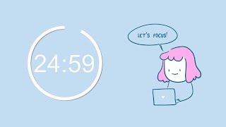 ADHD Pomodoro Timer  4x25 minutes Lofi  Chill🎵 [upl. by Fatma]