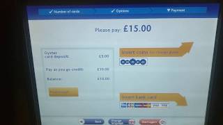 Buy new Oyster card for London tube [upl. by Ahselak]