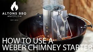 Weber Chimney Starter  How to Use [upl. by Naitsihc]