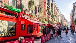 A walk through the Temple Bar area of Dublin Ireland [upl. by Winny]