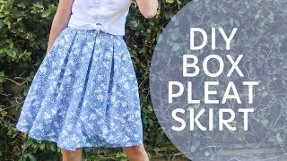 DIY Box Pleated Skirt  McCalls 6706 Sewing Tutorial [upl. by Darum]