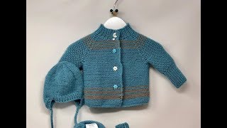 Stricken Baby Jäckchen EINFACH  Raglan [upl. by Margalo]