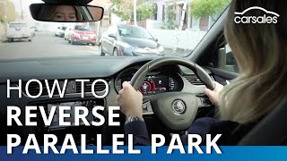 How to reverse parallel park  carsales [upl. by Hgielhsa623]