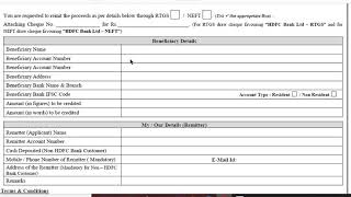 How to Fill RTGS NEFT form  HDFC BANK  Full Description [upl. by Lyn]