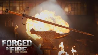 GIANT Sword of William Wallace TEARS UP the Final Round Season 8  Forged in Fire  History [upl. by Annehsat597]