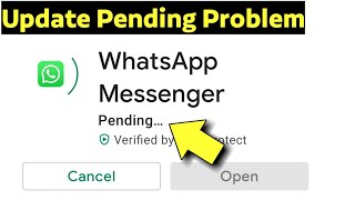 Whatsapp Update Pending Problem  Play Store Update Pending Problem [upl. by Fisoi]